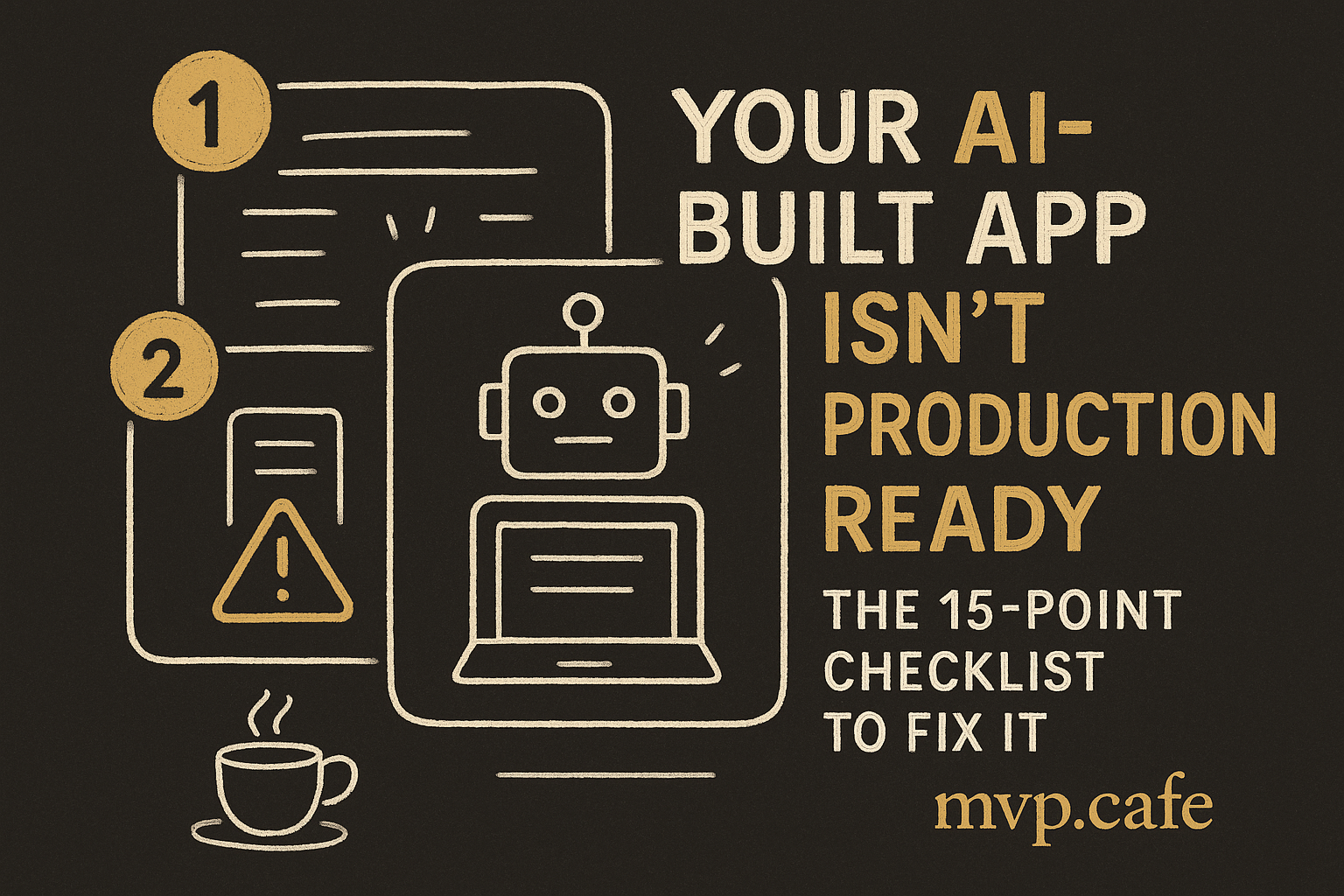 Your AI-Built App Isn't Production Ready: The 15-Point Checklist to Fix It